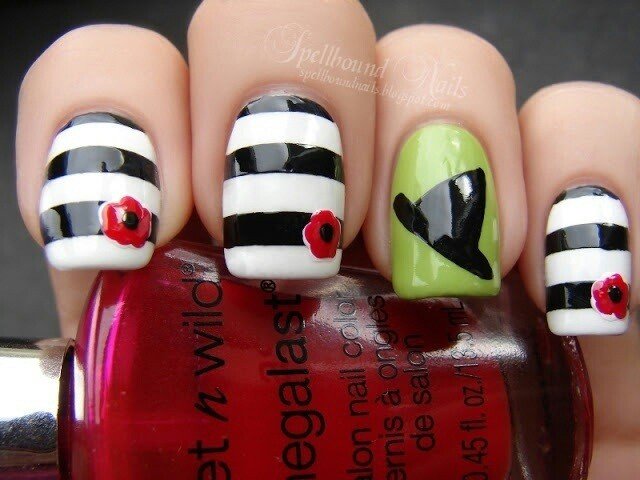 Striped Nail Design Idea