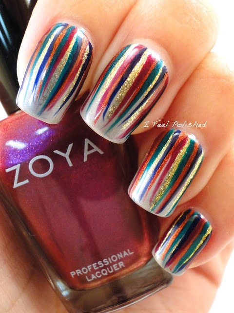 Striped Nail Design