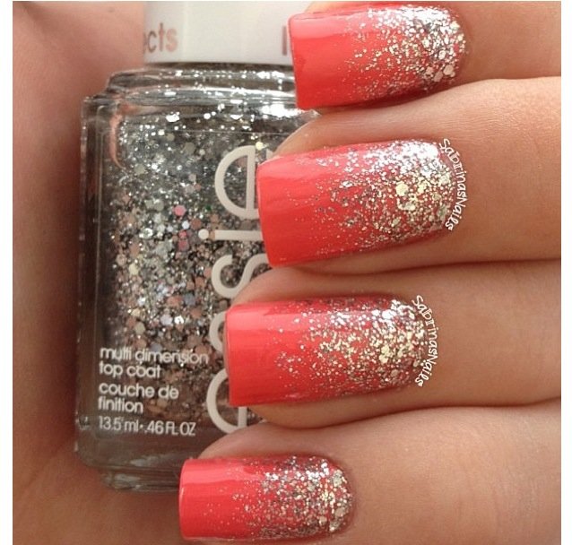 Stylish Coral Nails