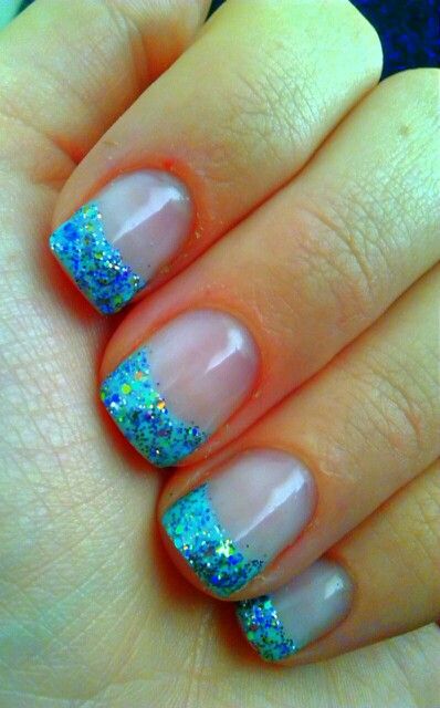 Teal Gel Nails