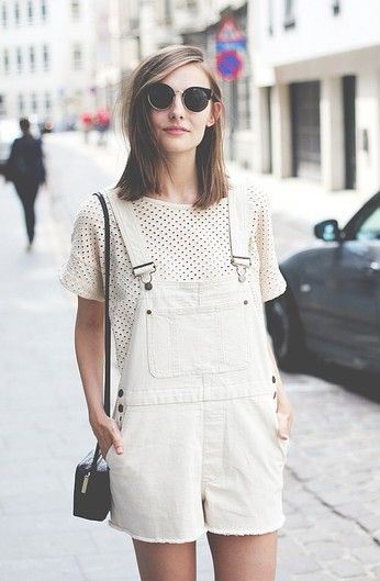 White Shortalls Look