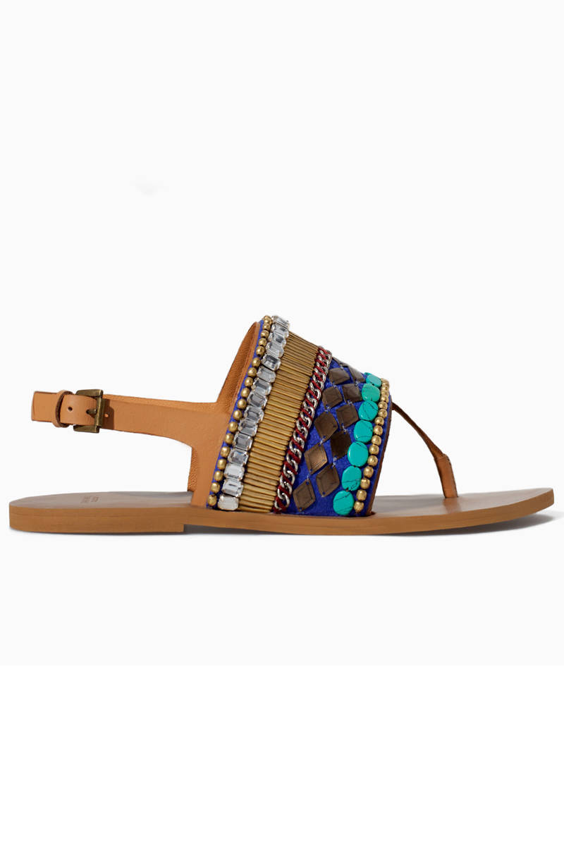 Zara Ethnic Flat Sandal, $59.90
