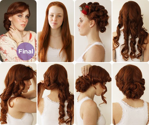 14 Glamorous Retro Hairstyle Tutorials Pretty Designs