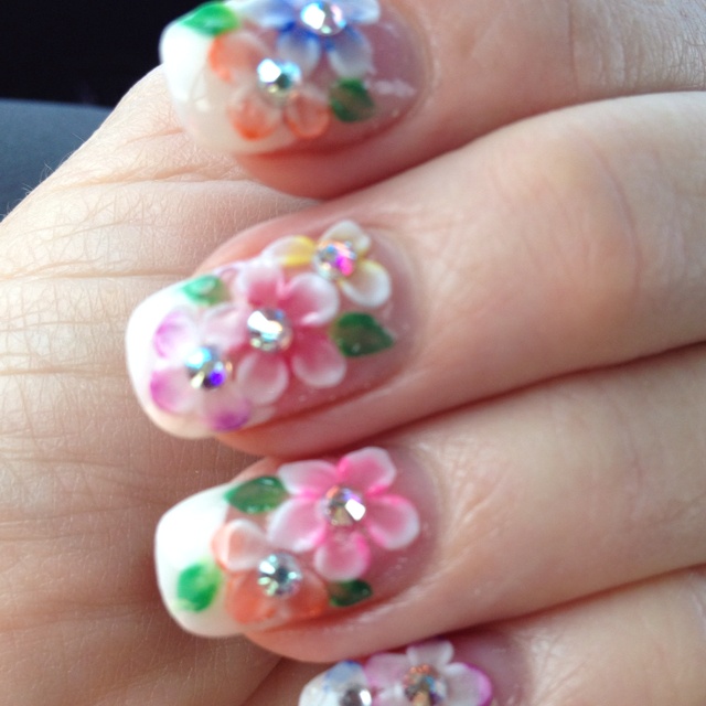 3D Flower Nail Designs - Pretty Designs