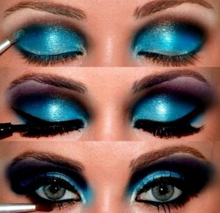 Attractive Blue Eye Makeup Idea