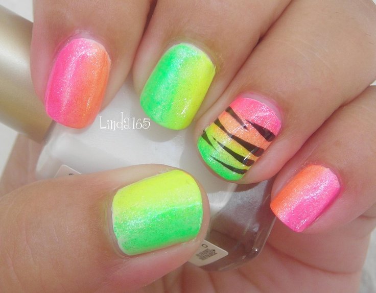 Beautiful Neon Nails