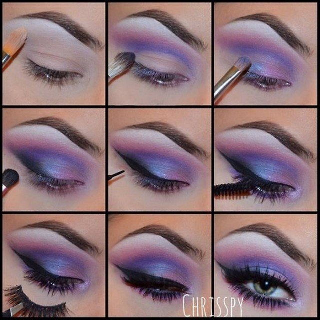 Beautiful Purple Eye Makeup Idea