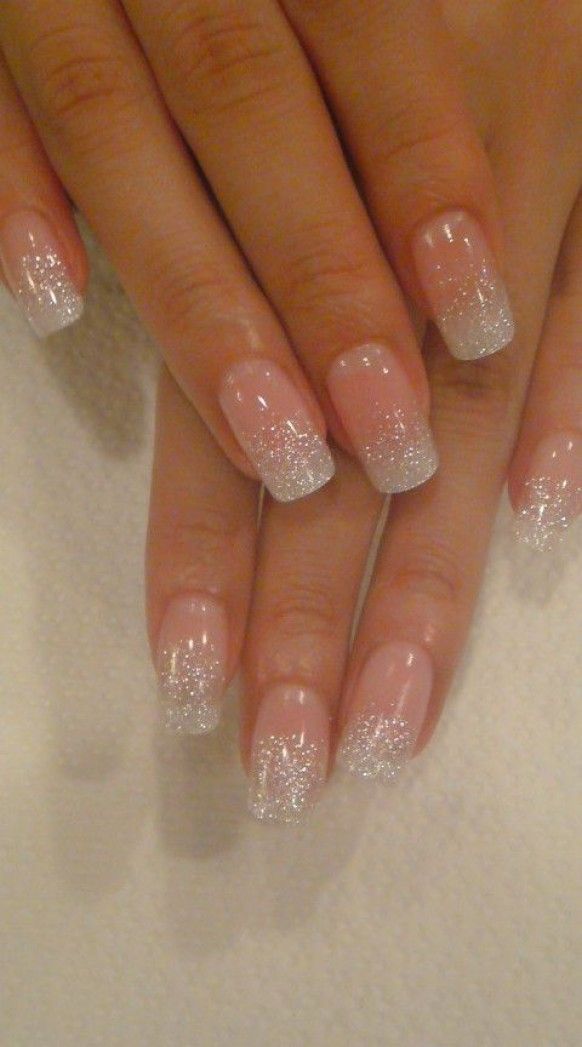 Beautiful Wedding Nail With Glitters