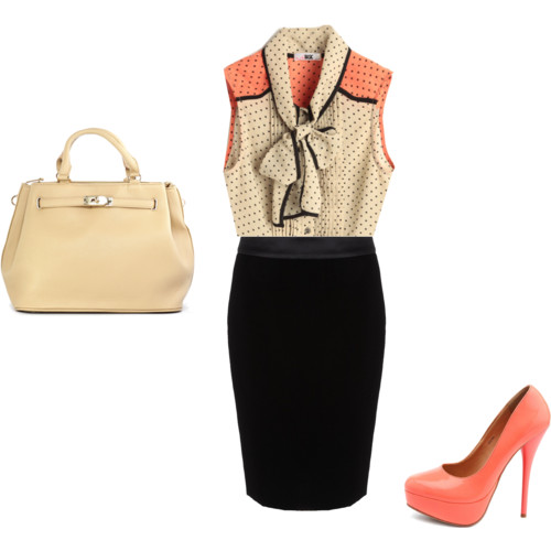 Black Pencil Skirt Outfit Idea