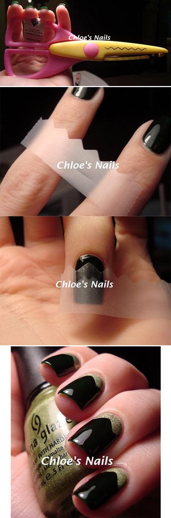 Black Scotch Nail Art