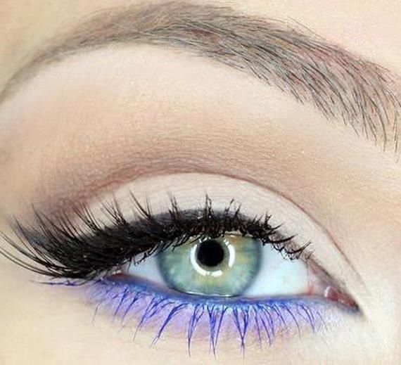 Blue Colored Mascara Look