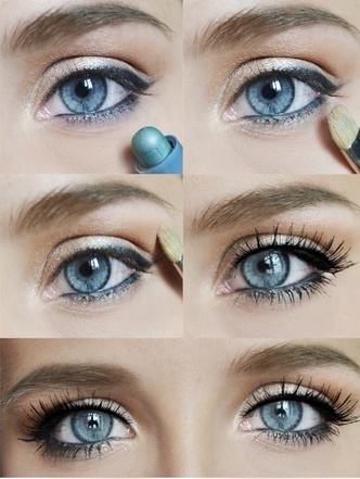 Blue and Gold Eye Makeup Tutorial