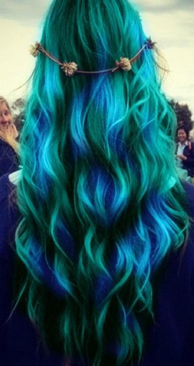 Blue and Green Hair