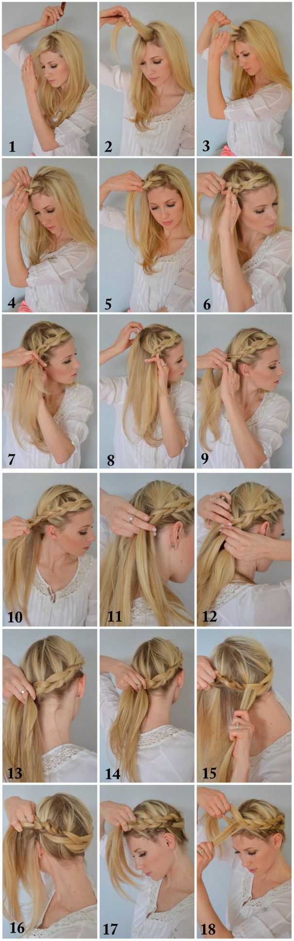 Boho Braided Crown Hairstyle Tutorial