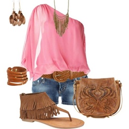 Boho Pink Outfit Idea