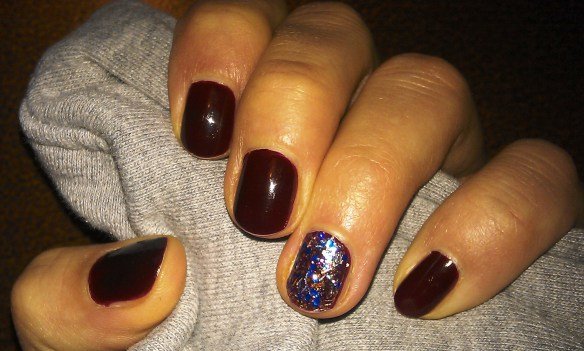 Burgundy Nail Design