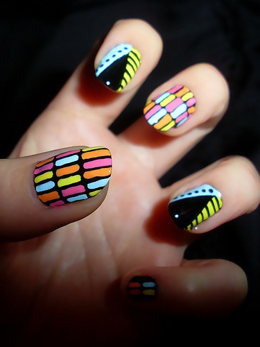 Color Block Nails