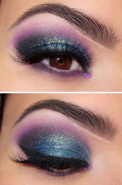 Colored Winged Smokey Eye Makeup