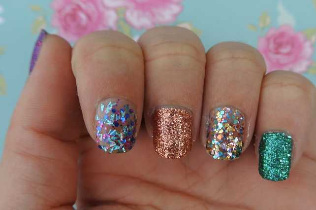 Colorful Glitter Nails