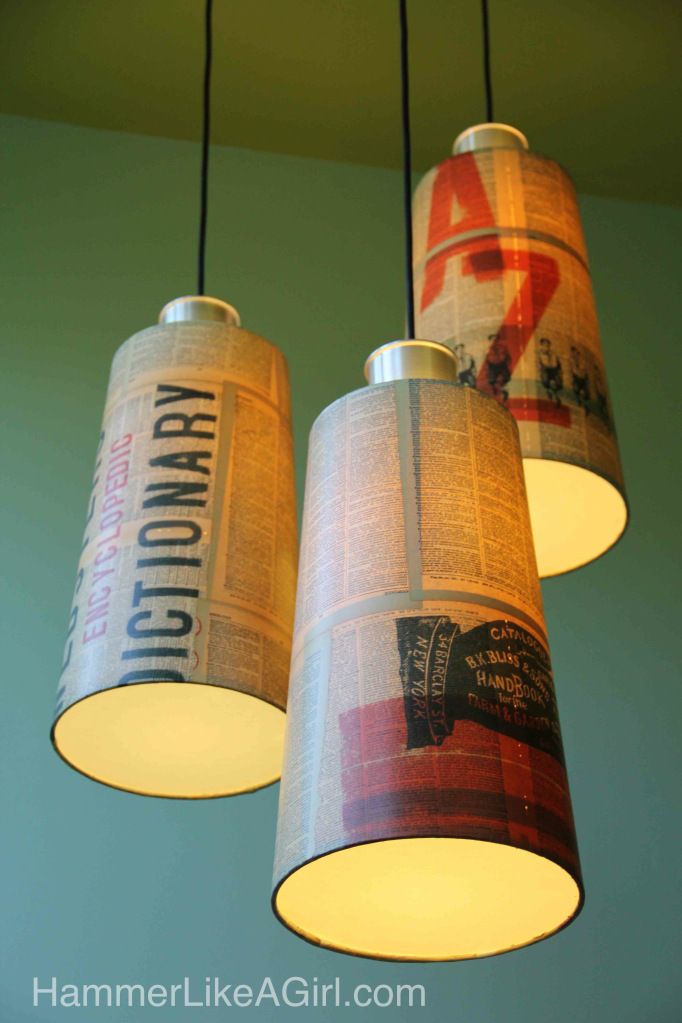 DIY Covering Lampshades