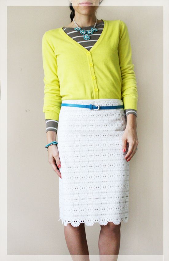 DIY Lace Pencil Skirt