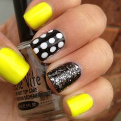 Designed Neon Nail Design