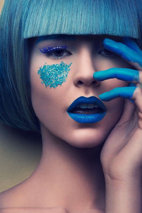 Futuristic Blue Makeup Idea