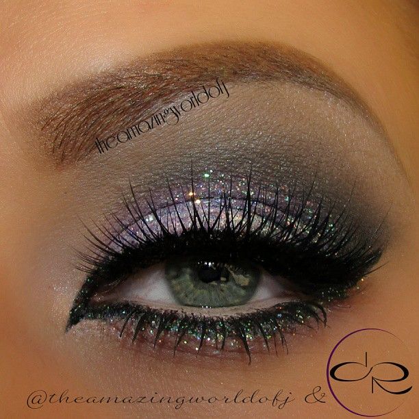 14 Amazing Glittery Eye Makeup Looks - Pretty Designs