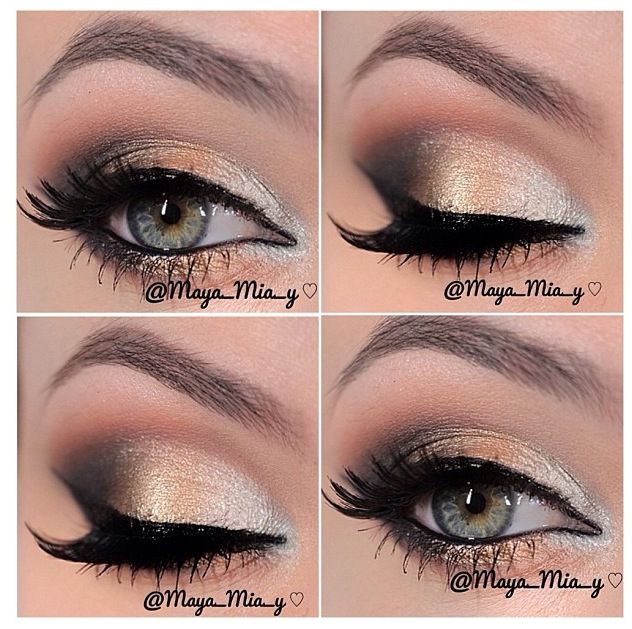 Gold Smokey Eye Makeup