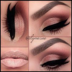 Smokey Eye Makeup With Nude Lips