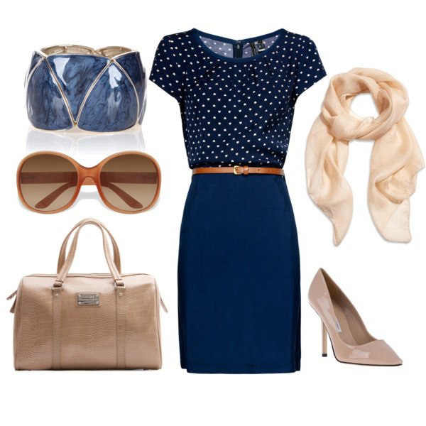 Graceful Blue Dress for Work