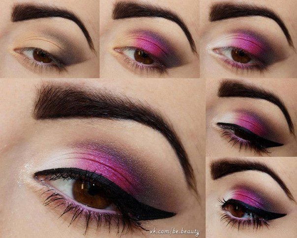 hot pink eye makeup tutorial