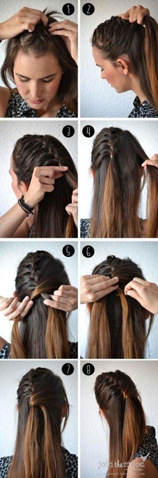 Half Braided Hairstyle Tutorial