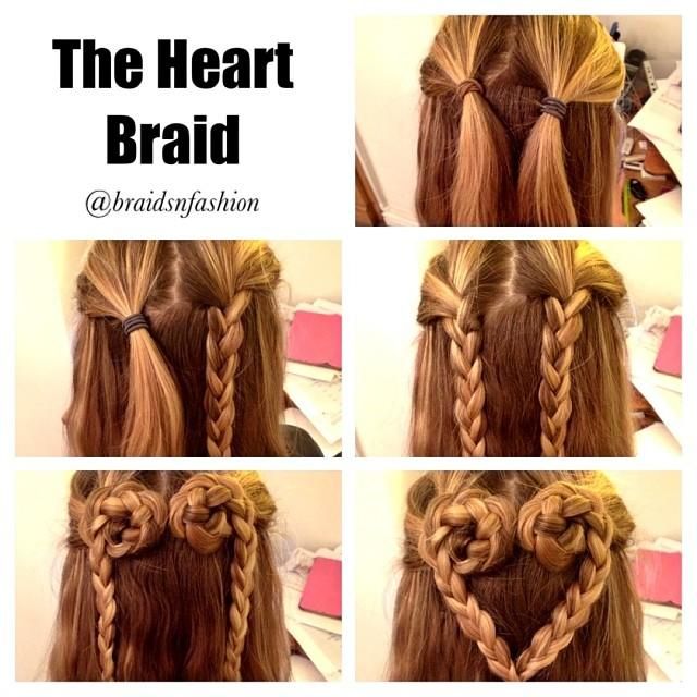 Heart Braided Hairstyle Tutorial