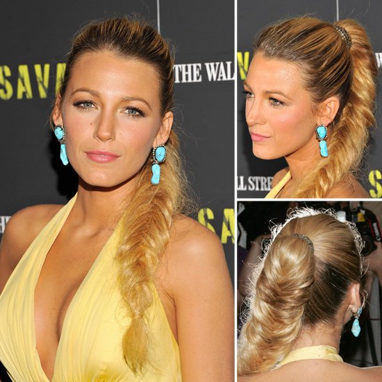 High Ponytail Hairstyle with Fishtail Braids