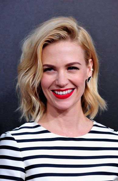 January Jones Bright Lipstick