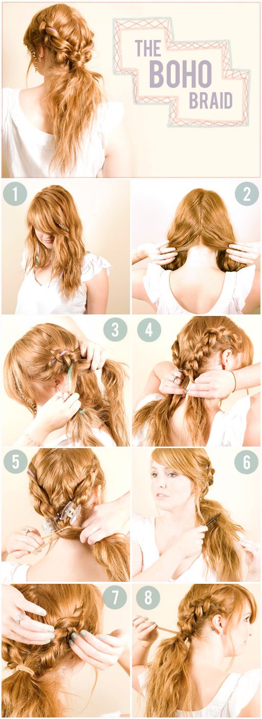 Lovely Boho Braided Hairstyle Tutorial