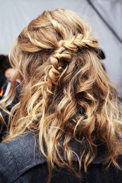 Messy Half Updo Braid