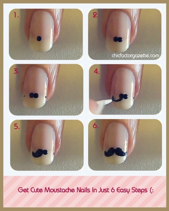 Mustachioed Nails
