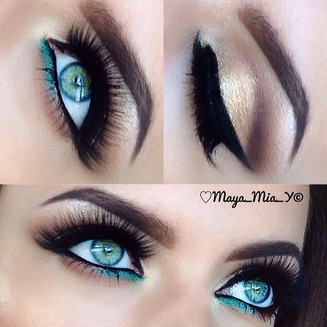 Natural Teal Eye Makeup