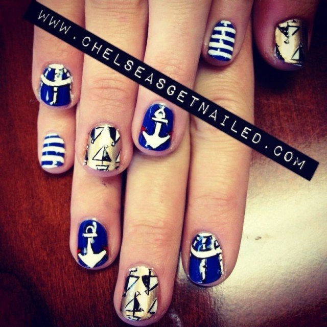 Nautical Nail Art