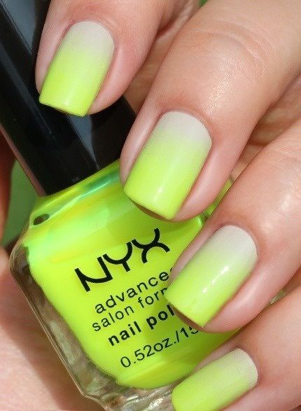 Ombre Neon Nail Design