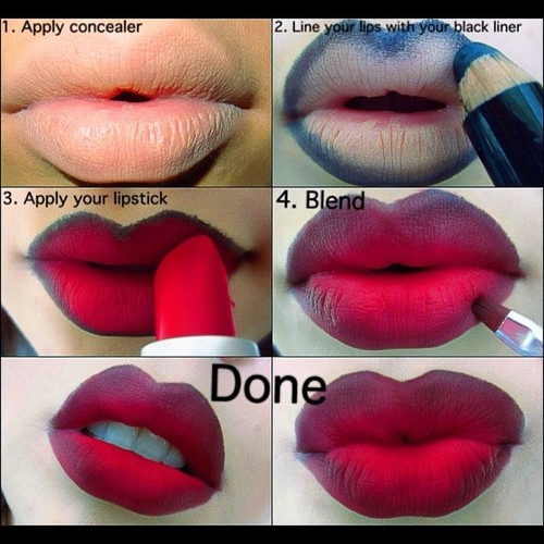 Ombre Red Lips