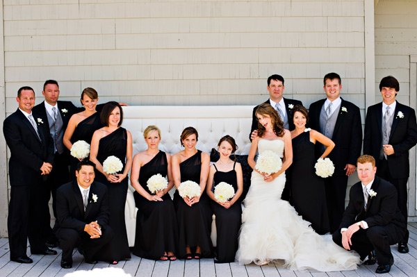 One Shoulder Bridesmaid Dresses in Black