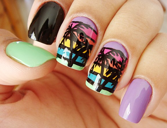 Palm Tree Nails