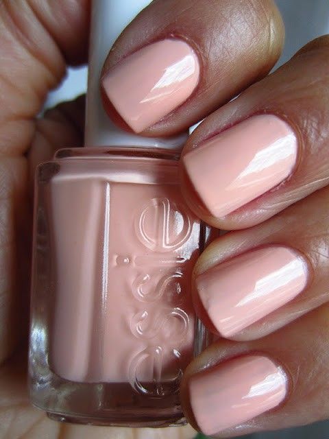 Perfect Peach Wedding Nail Design