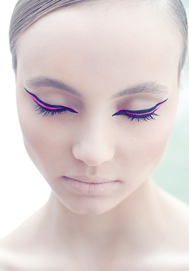 Pink and Black Wingtip Eyeliner