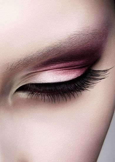 Pink and Brown Ombre Eye Makeup