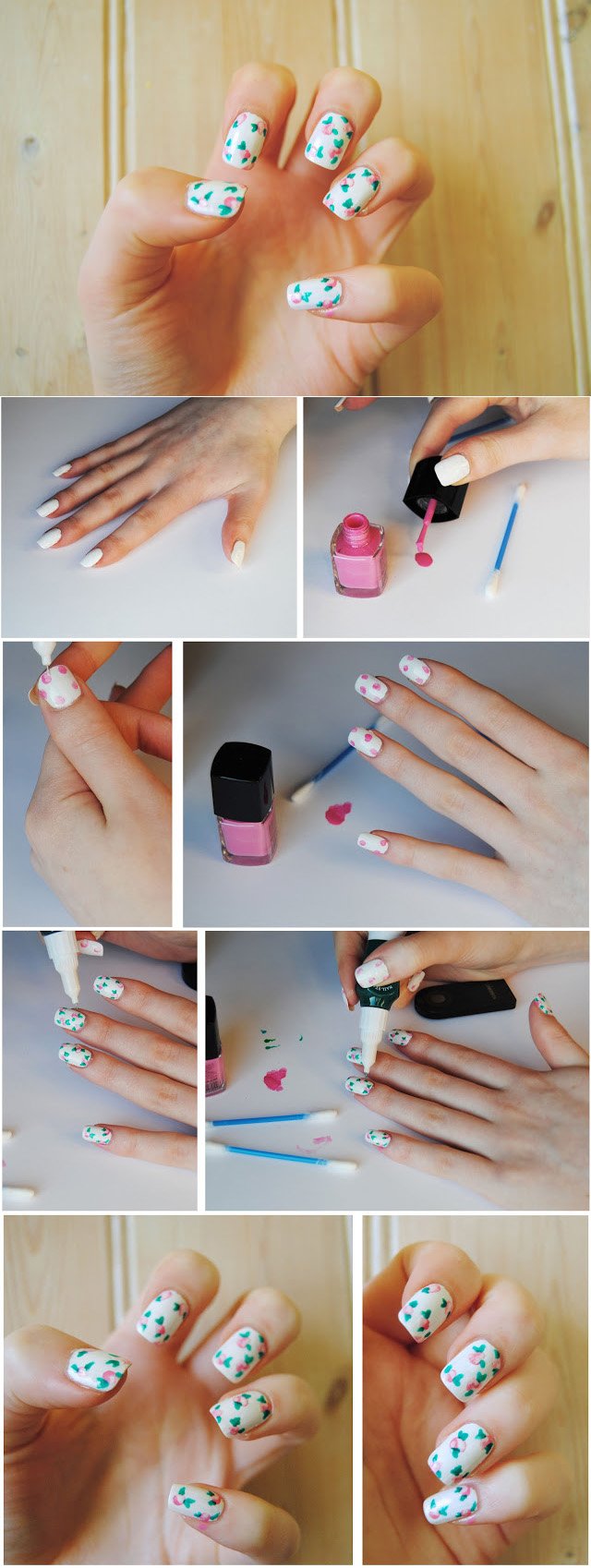 Pretty Floral Nails DIY