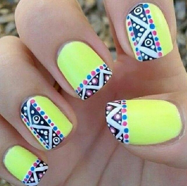 Pretty Neon Nails